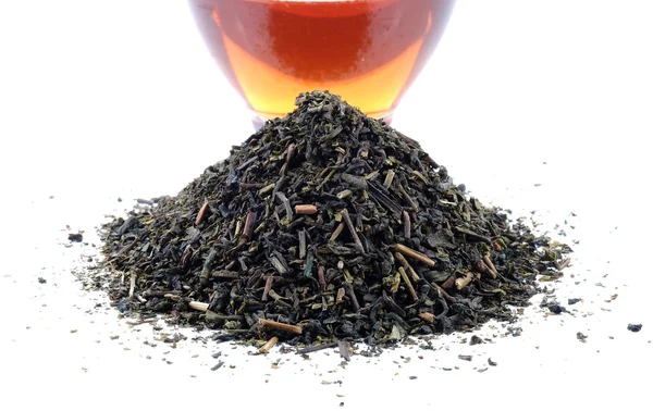 Dry tea on white background. — Stock Photo, Image