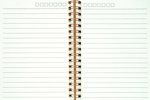 Witte notebookpapier voor achtergrond. — Stockfoto