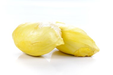 Durian, beyaz arka plan üzerinde meyve Kral.