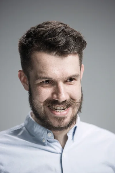 Close up face of  angry man — Stock Photo, Image