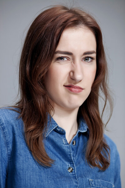 portrait of disgusted woman