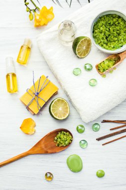 Aroma yağı, vintage tarzı ile Spa ayarı