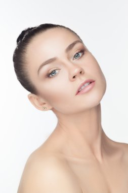 Güzel kız yüzü. Mükemmel cilt