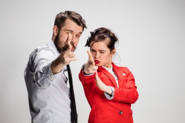 Militan iş erkek ve kadın