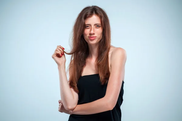 The young womans portrait with happy emotions — Stock Photo, Image