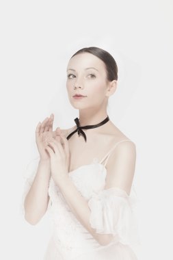 Romantik güzellik. Retro tarzı balerin