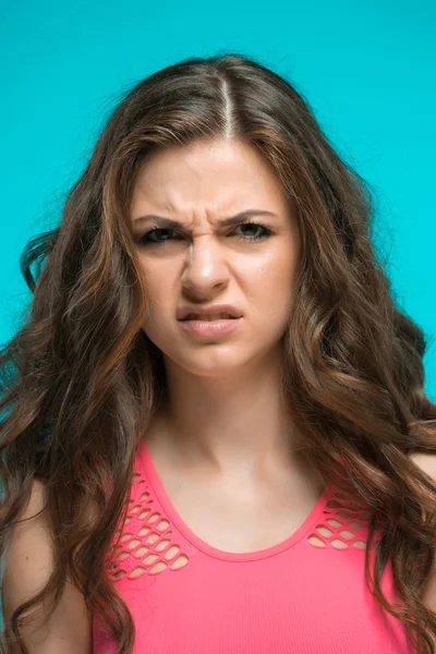 The portrait of disgusted woman — Stock Photo, Image