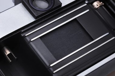 closeup eski retro film kamera objektifi