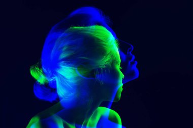 Hatalı duotone efektli çoklu portre