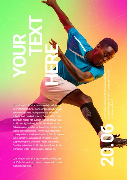 색 갈의 스포츠 경기 포스터. 템플릿, 당신의 디자인을 위한 복사 공간 — 스톡 사진