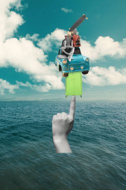 Modern tasarım, çağdaş sanat kolajı. İlham, fikir, trend şehir tarzı.