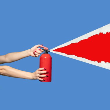 Parlak arka planda elleri estetik, sanat eserleri. İnsan ilişkileri, toplum, birliktelik, sembolizm, sürrealizm kavramı.