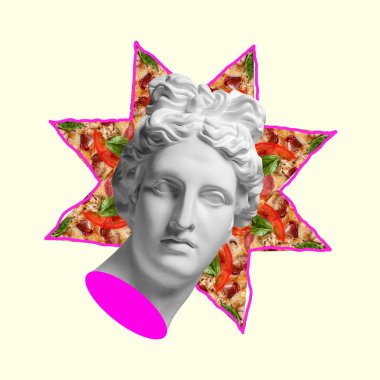 Çağdaş sanat kolajı, modern tasarım. Parti havası