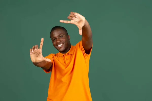 African young male portrait isolated over studio background with copyspace — Stock Photo, Image