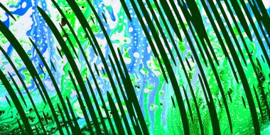 Modern sanat, parlak renkli arka plan. Yüzen boya tekniği. Suluboya duvar kağıdı tasarımı veya aygıt için arkaplan dalgaları ve dalgaları yeşil, beyaz renkler.