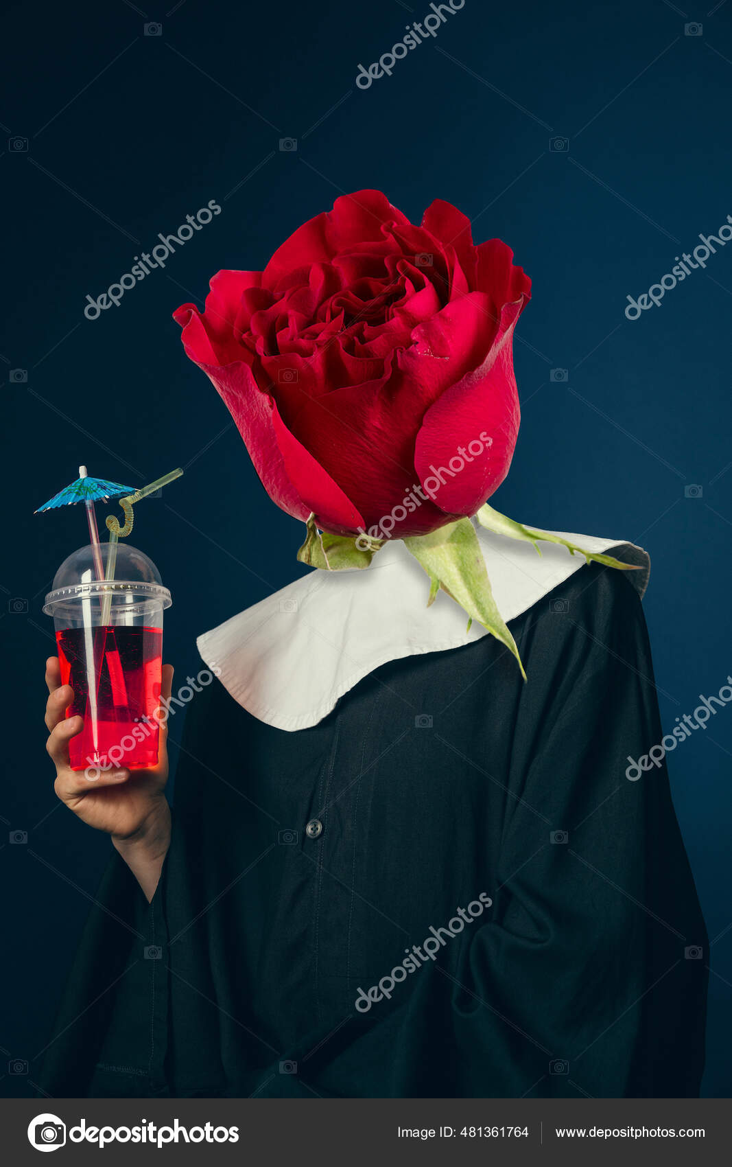 Model Perempuan Dalam Gambar Kedekatan Biarawati Menuju Bunga Mawar Konsep Perbandingan Era Karya Seni Renaisans Gaya Baroque Kolase Kreatif Surrealisme Stok Foto C Vova130555 Gmail Com 481361764