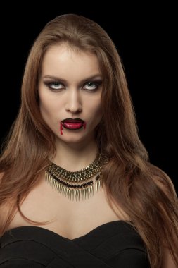 Bir Gotik vampir kadın portresi