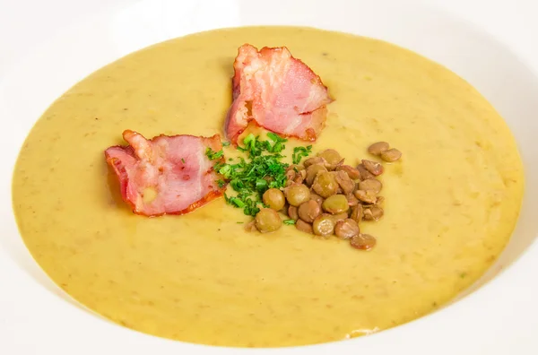 Pea soup with bacon — Stock Image Pea soup with bacon Stock Picture