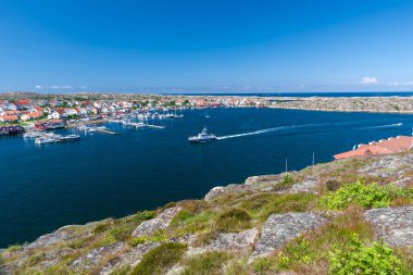 Renkli evler köy de smogen İsveç'te