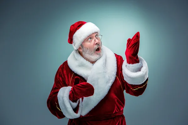 Verrast santa claus — Stockfoto