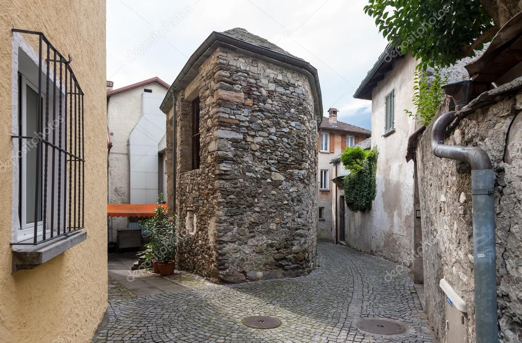 Narrow street of the old city in Italy