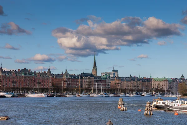 Latem malownicze panoramy starego miasta w Sztokholmie, Szwecja — Zdjęcie stockowe
