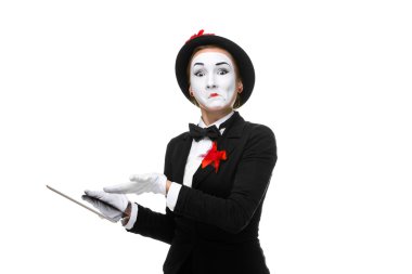 iş kadını tablet Pc tutan görüntü MIME