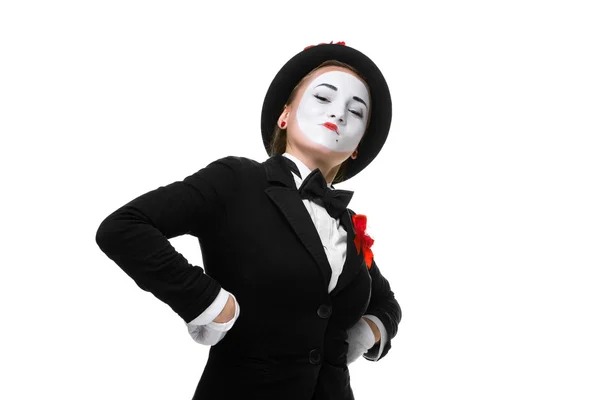 骄傲和傲慢的 mime 的肖像 — 图库照片