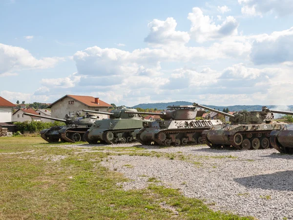 Old abandoned tanks, after war in Croatia — Stock Photo, Image