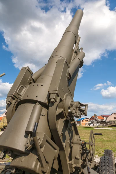Old weapons - anti-aircraft guns, after war in Croatia — Stock Photo, Image