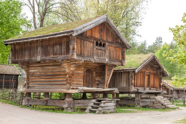 Маленькие домики в Норвегии . — стоковое фото