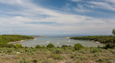Istria, Hırvatistan. Güzel küçük liman