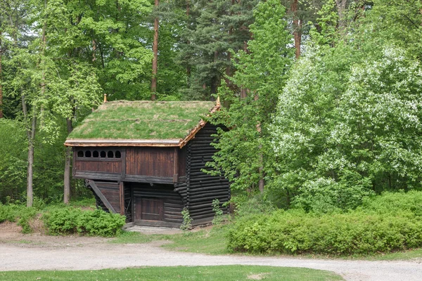 Kis ház a norvég hegységben. — Stock Fotó