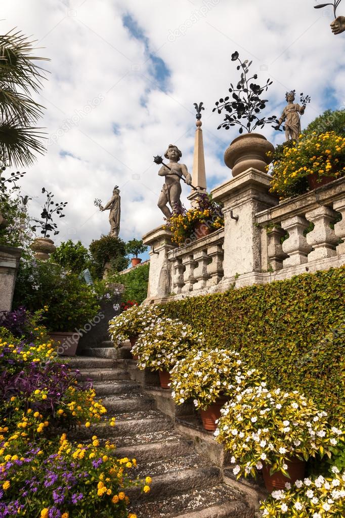 park on the island of Isola Bella. Italy