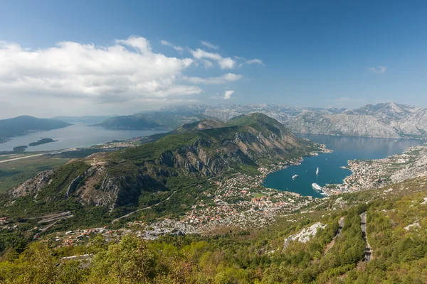 Panoramisch zicht op kotor, montenegro. — Stockfoto