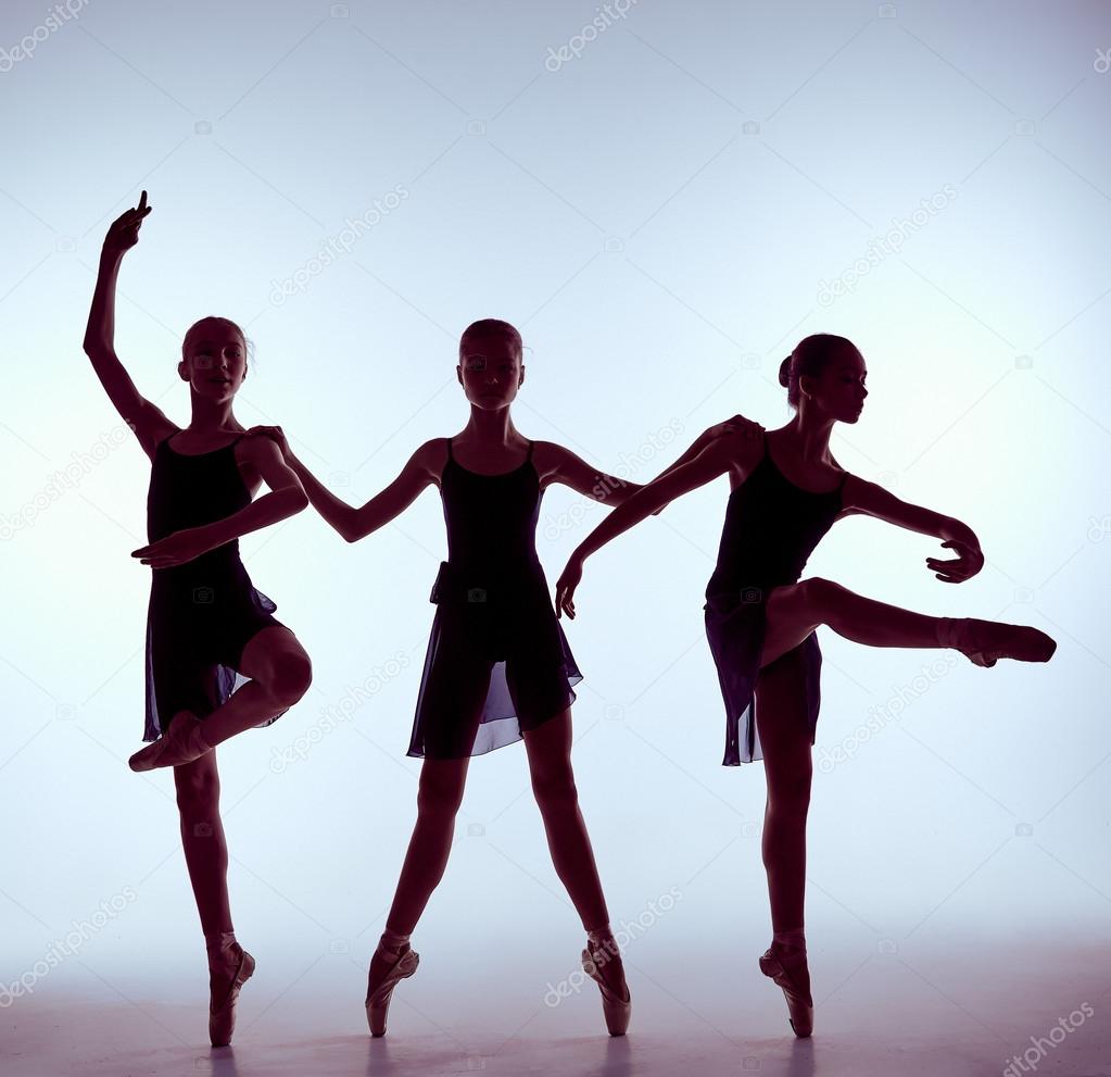 Female silhouettes in dance silhouette of dancers Vector Image