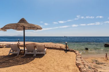 Lüks otelin kumsalı, Sharm el Sheikh, Mısır