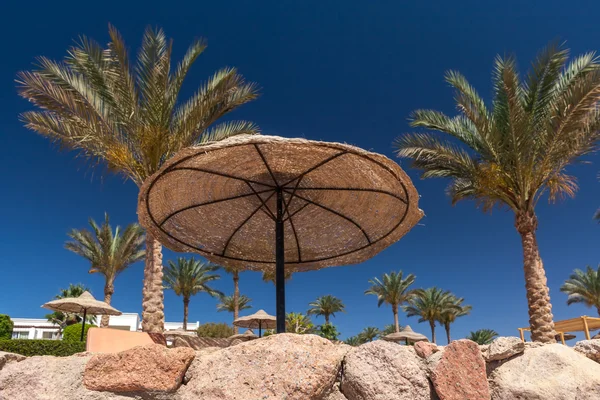 Beach at the luxury hotel, Sharm el Sheikh, Egypt — Stock Photo, Image