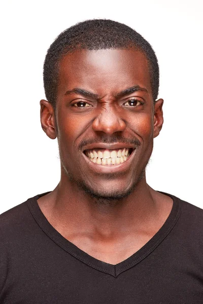 Retrato de guapo joven negro africano hombre — Foto de Stock