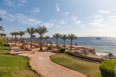 Lüks otelin kumsalı, Sharm el Sheikh, Mısır