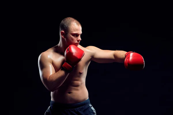 Boxeo joven boxeador — Foto de Stock