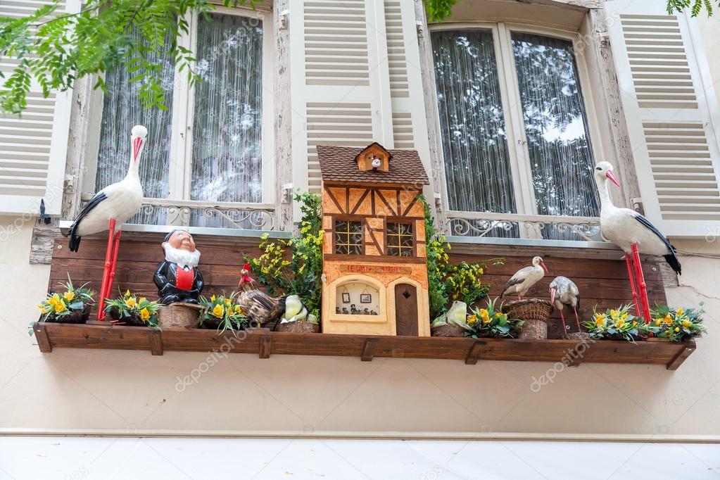 The originally decorated window in Strasbourg.  France