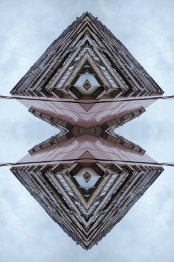 Abstrac background -  pattern of windows in modern apartment building  