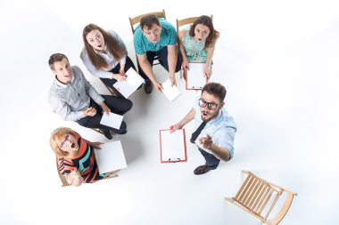Grup iş adamları bir toplantı