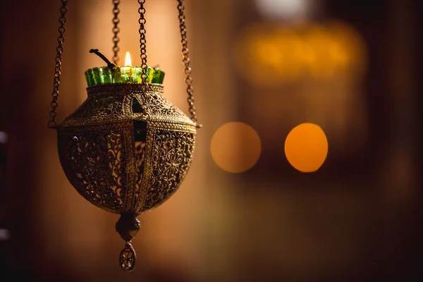 Icon lampa i kyrkan — Stockfoto