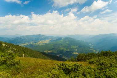 Güzel çayırlar dağların üzerinde