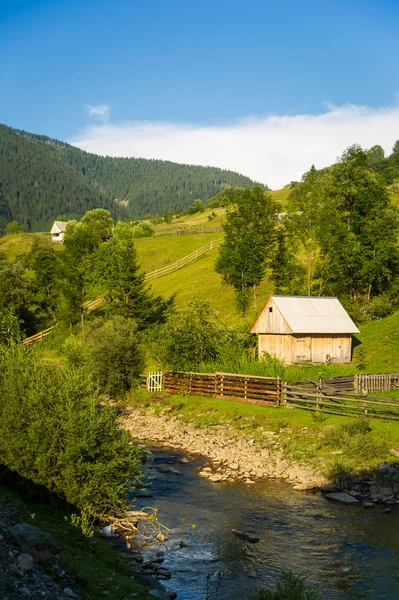 美丽的绿色丘陵在喀尔巴泰山脉在乌克兰 — 图库照片