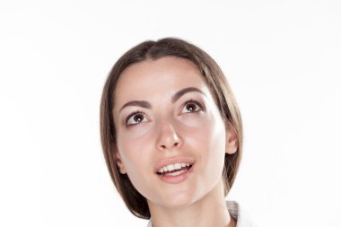 bir güzel kadının yüz portre resmi