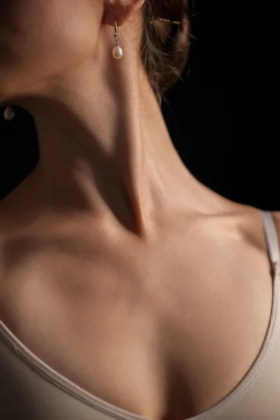 Egy fiatal womans nyak részlete — Stock Fotó