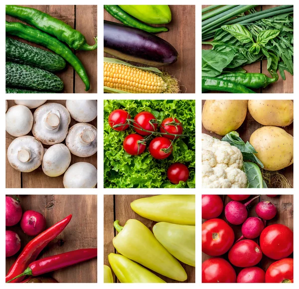 Sada zdravá čerstvá zelenina — Stock fotografie